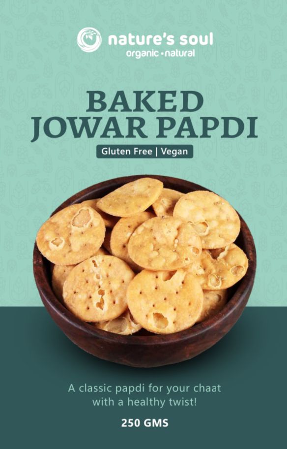 Papdi | Jowar Papdi - A Classic Papdi For Your Chaat With A Healthy Twist - Baked - Vegan & Gluten Free - Nature&