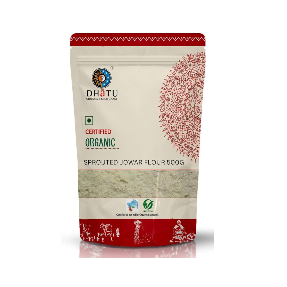Jowar Flour | Sprouted - USDA Organic - Cold Milled - Dhatu Organic - 500gm