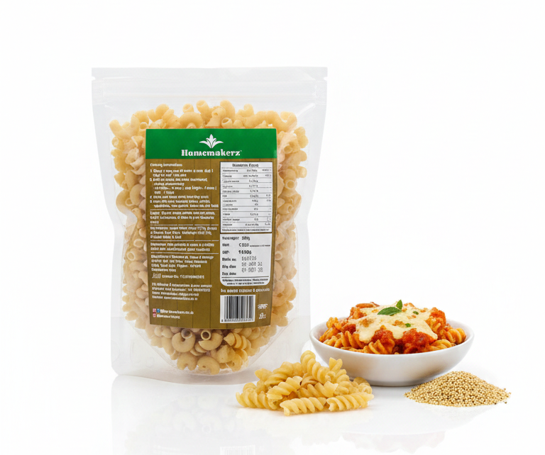 Pasta | Macaroni Jowar Millet Pasta – Gluten Free, Low Fat, No Added Preservative, No Sugar &amp; No Added Colour, MSG Free – Homemakerz – 250gm