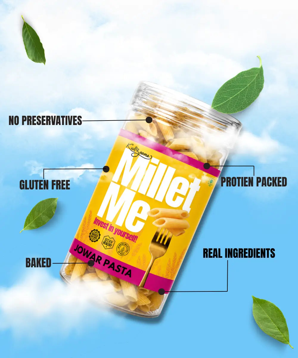 Pasta | Millet Me (Jowar Pasta) -Healthy Gluten-Free Pasta - No maida, No wheat, No Artificial Additives, No Preservatives – Kuizeens – 230gm