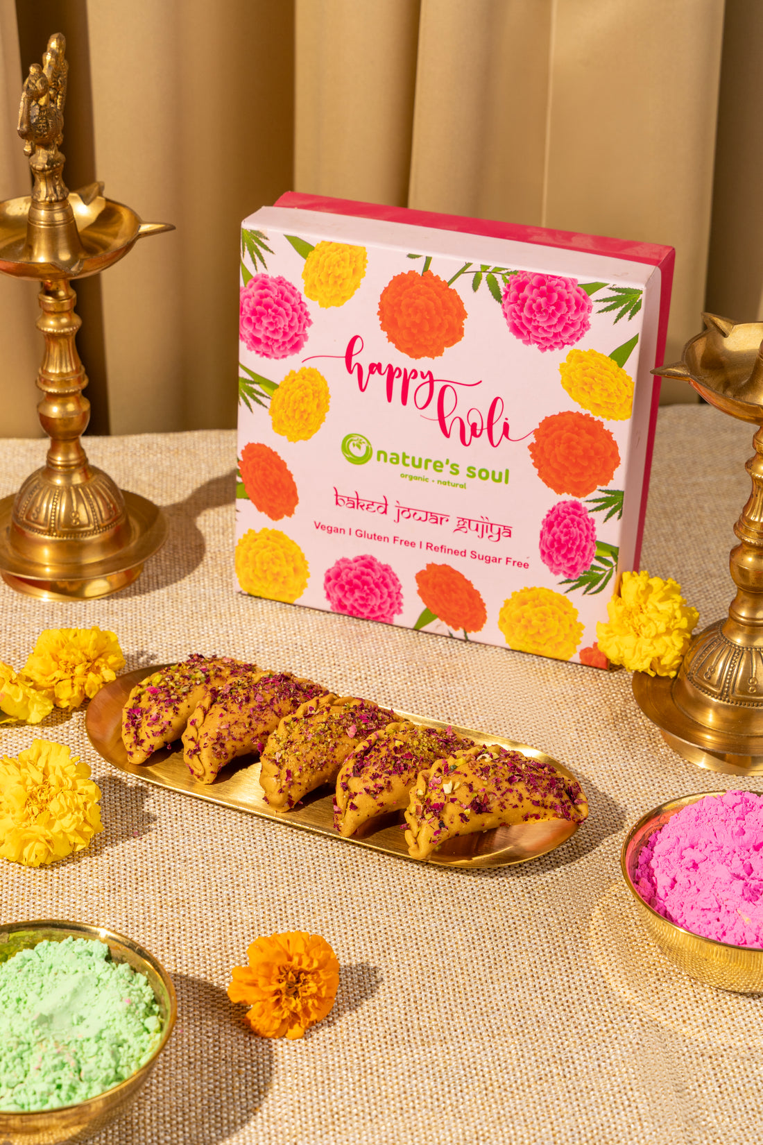 Jowar Gujiya | Baked - Classic - Vegan &amp; Gluten Free – Made Using Besan, Jowar &amp; Rice Flour – Nature’s Soul