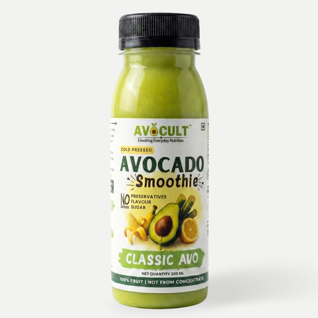 Juice| Classic (Avo) Avocado Smoothie - Summer Drink – Vegan- 100% Fruit Juice-No Added Preservatives, Flavour &amp; Sugar – Avocult – 200