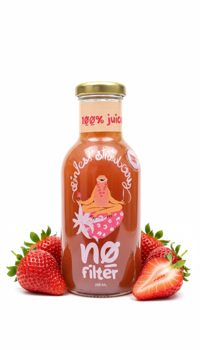 Juice | Sinless Strawberry -100%  Strawberry Juice- No Added Sugar, No Water, No Preservatives &amp; No Concentrate -No Filter - 355ml