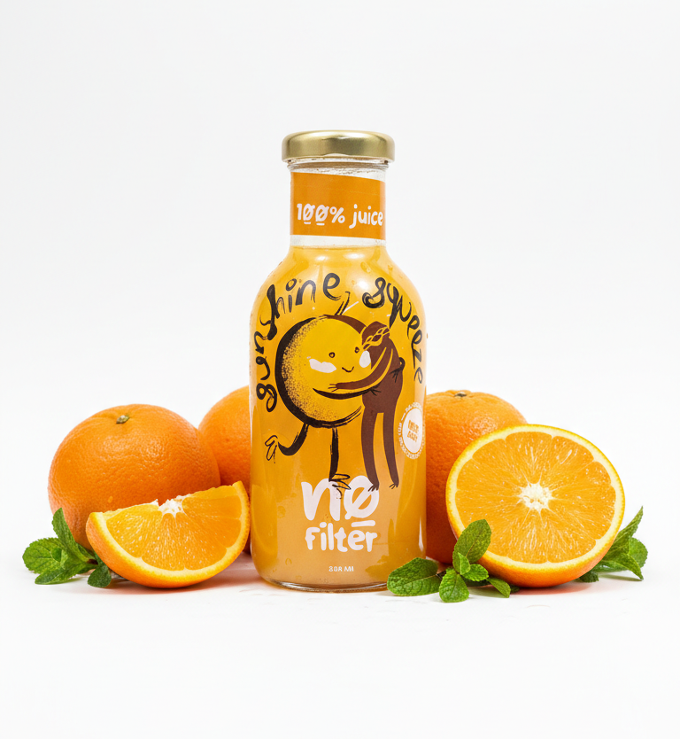 Juice | Sunshine Squeeze -100% Orange Juice- No Added Sugar, No Water, No Preservatives &amp; No Concentrate -No Filter - 355ml