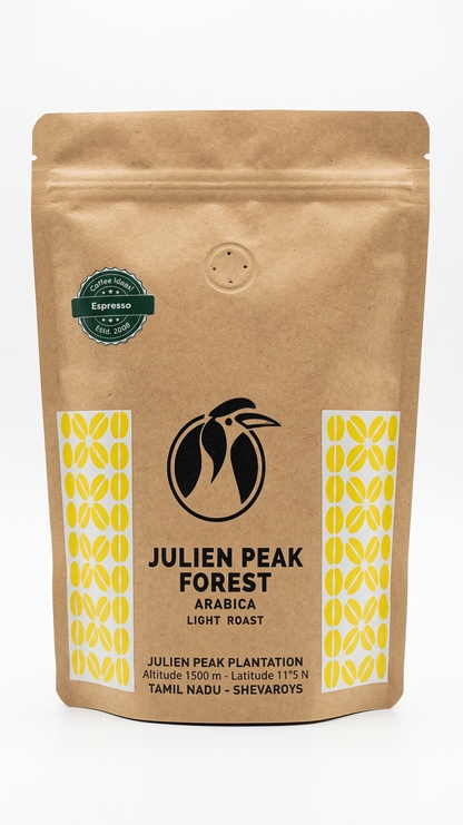 Coffee | Julien Peak Forest (Espresso)- Arabica Light Roast - 100% Arabica - Coffee Ideas – 250gm