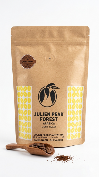 Coffee | Julien Peak Forest (Whole Beans) - Arabica Light Roast - 100% Arabica - Coffee Ideas – 250gm