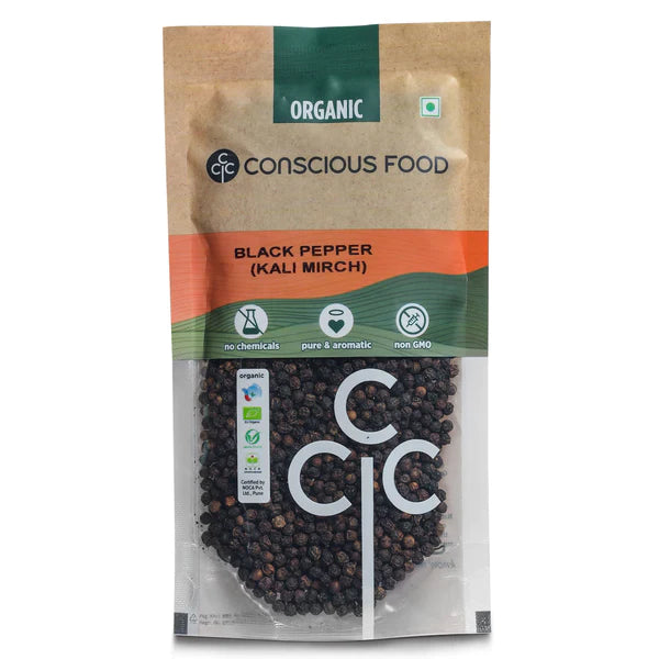 Black Pepper (Kali Mirch)  - Conscious Food - 100gm