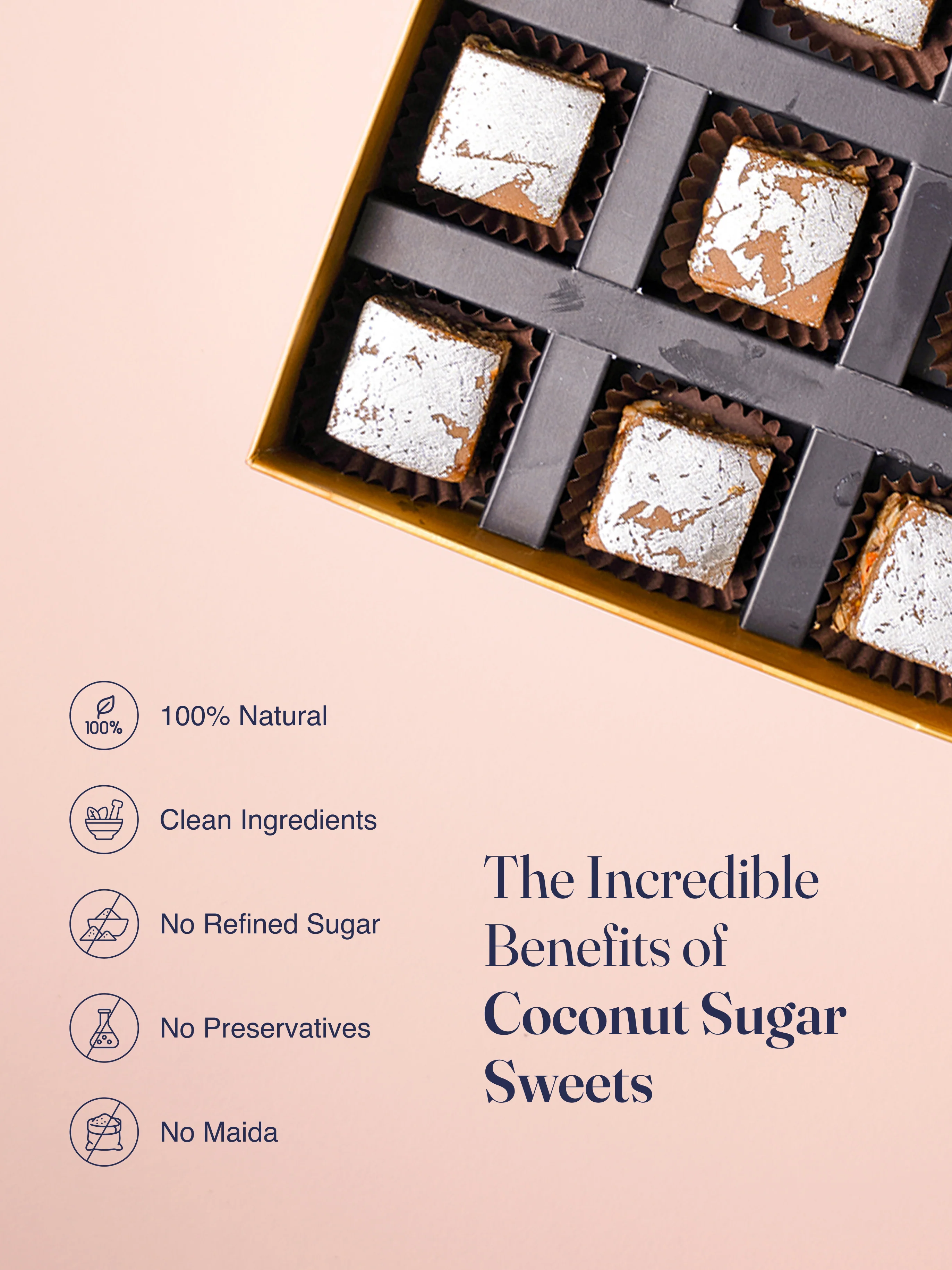 Kaju-Fig Sandwich - No Refined Sugar, No Maida &amp; No Preservatives - The Coconut Sugar Company - 9Pcs