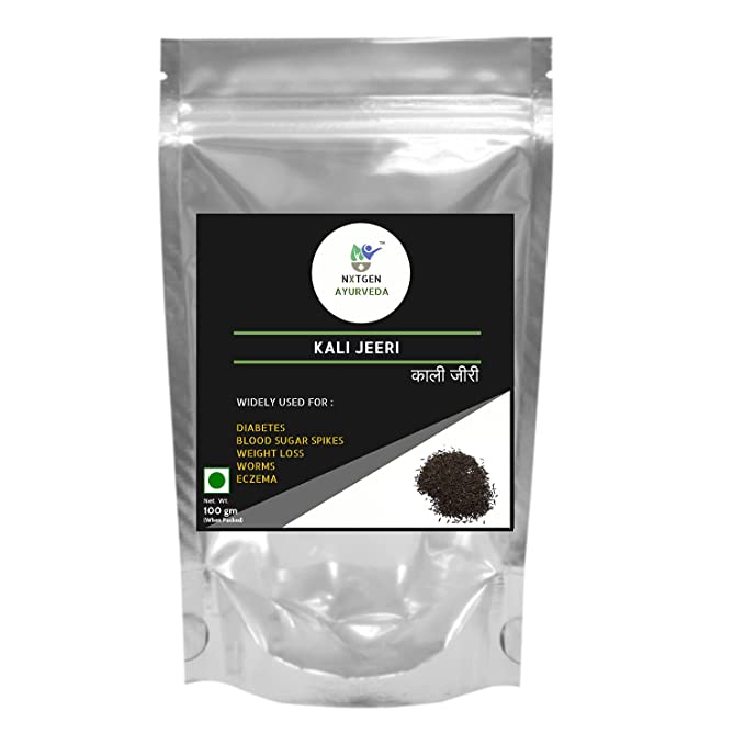 Kali Jeeri - Natural - Indian - Vegan, Diabetic Friendly, Worms, Eczema, Blood Sugar Spikes & Weight Loss - Nxtgen Ayurveda - 100gm