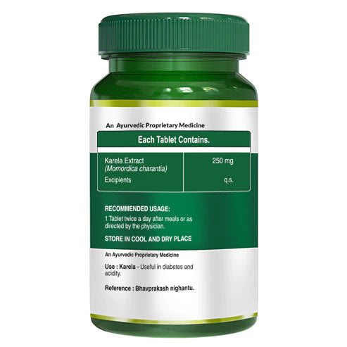 Karela Tablets | Supports Metabolic Health and Promotes General Wellness – No Artificial Additives &amp; No Added Preservatives – Pure Nutrition – 60 Vegetarian Tablets