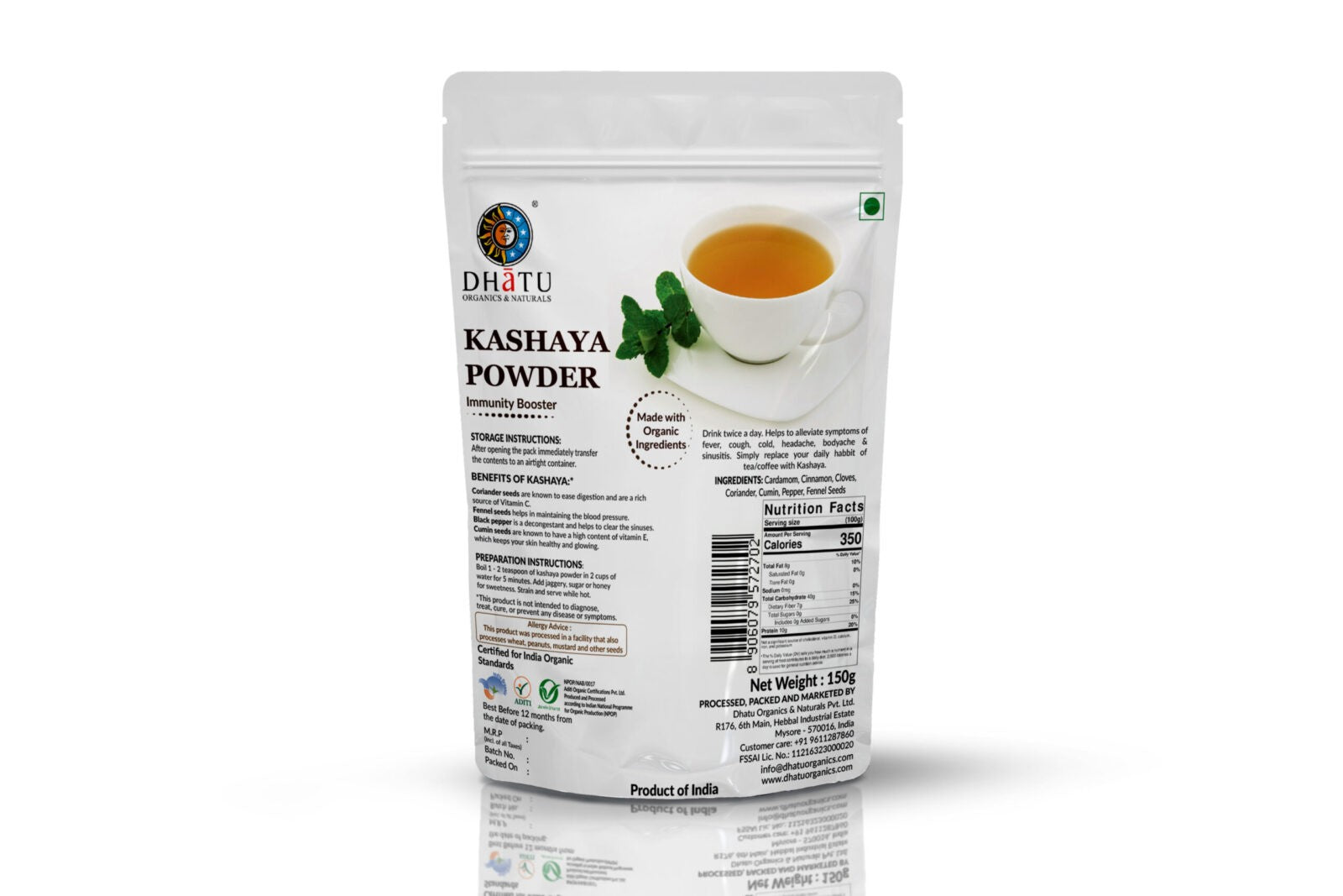 Kashaya Powder | (Made With Organic Ingredients) - Immunity Booster - Dhatu Organic - 150gm