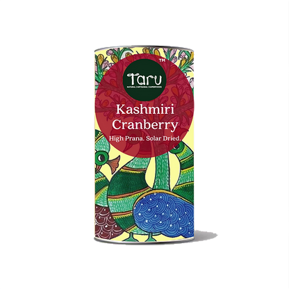 Cranberry | Kashmiri Cranberry - Solar Dried - High in Antioxidants, Micro Nutrients, Vitamins, Minerals, Aids weight Loss, Boosts Brain &amp;amp; Maintains Healthy Heart - Taru Natural - 100gm