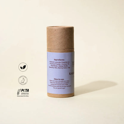 Deodorant | Kashmiri Lavender Deodorant – Vegan, No Artificial Fragrances, Paraben Free &amp;amp; No Added Preservatives – The Bare Bar – 60gm