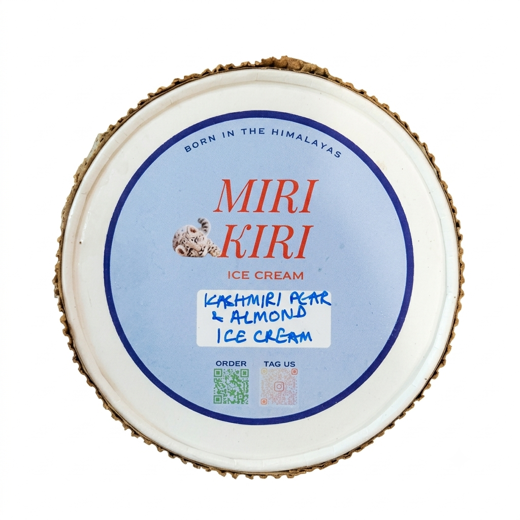 Ice Cream| Kashmiri Pear and Almond Ice Cream - Autumnal, Nutty, and Mellow -No Artificial Flavours or Colours - Miri Kiri – 250gm