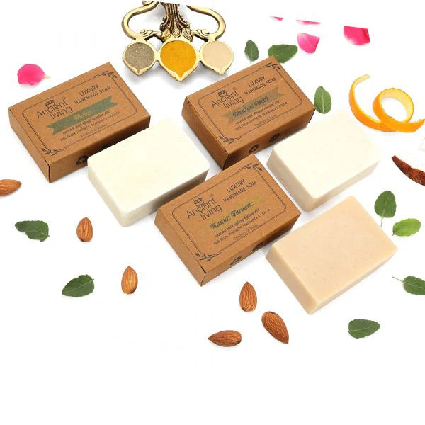 Kasthuri Turmeric Luxury Handmade Soap - Ancient living - 100gm