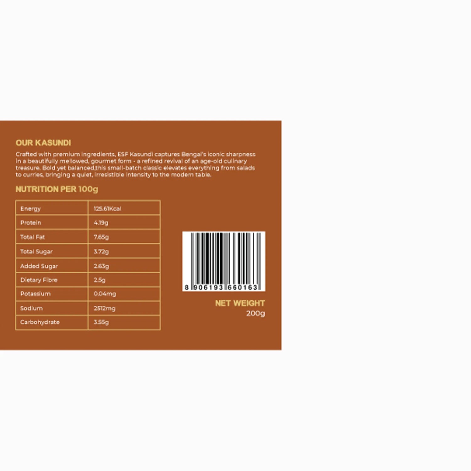 Kasundi | Classic Bengali Mustard - 100% Vegan - Preservative-Free - Earth Story Farms- 200gm