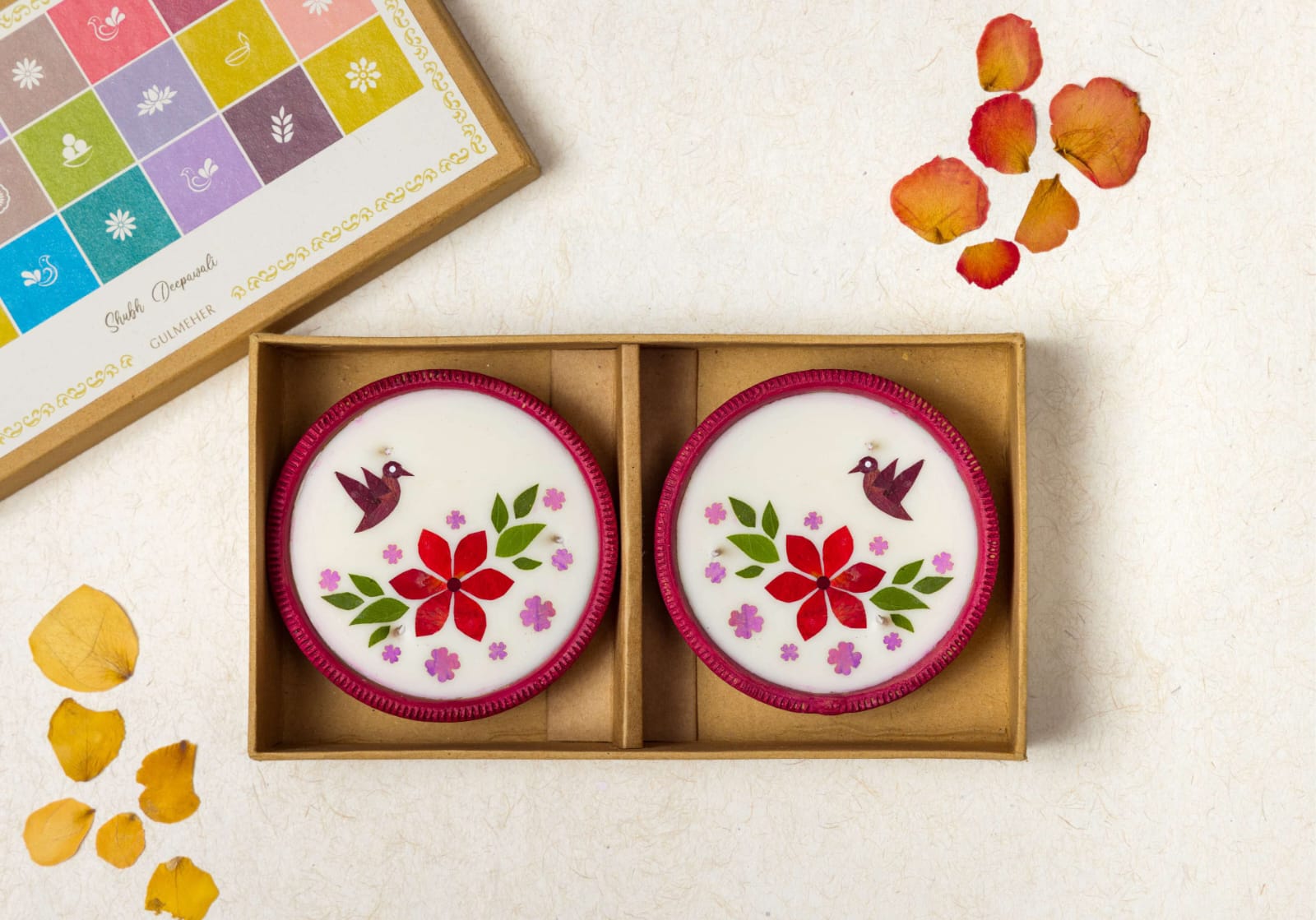 Diya | Katori Diya Single - Handcrafted – Eco Friendly Soy Wax, No Chemical &amp;amp; No Harmful Fumes – Nature’s Soul - 11.5x11.5cm