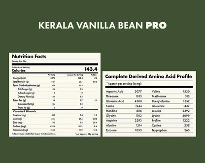 Protein Powder | Plant Protein Pro – No Nonsense – Kerala Vanilla Bean – 24gm Protein Per Serving – Vegan, Gluten Free, Soy Free, No Trans Fat, No Added Sugar, Gums, Enzymes &amp; No Added Artificial Flavours – Cosmix – 1000gm