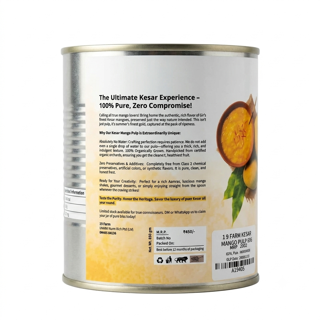 Kesar Mango Pulp- Gujarat&
