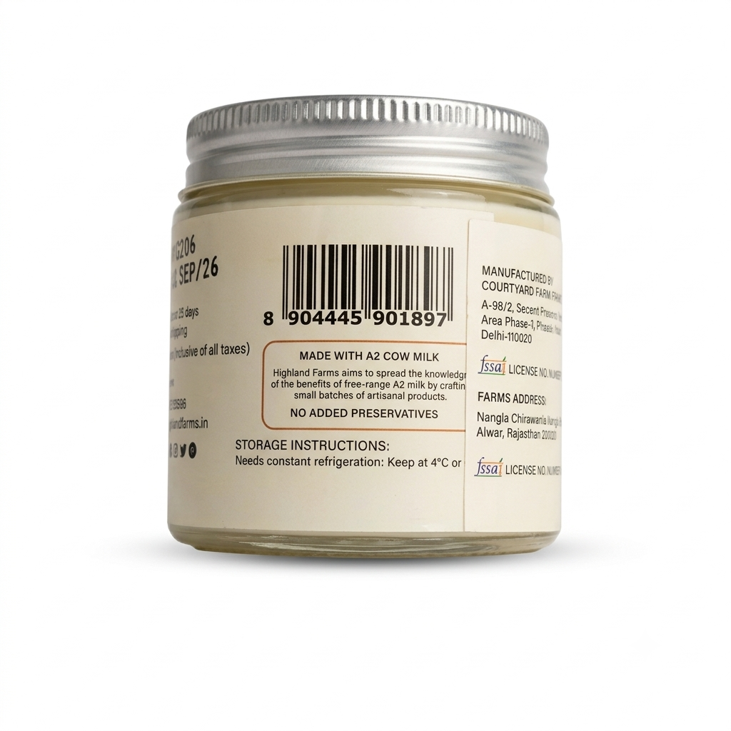 Kesar Shrikhand - Made With A2  Cow Milk- No Preservatives - Highland Farms – 125gm
