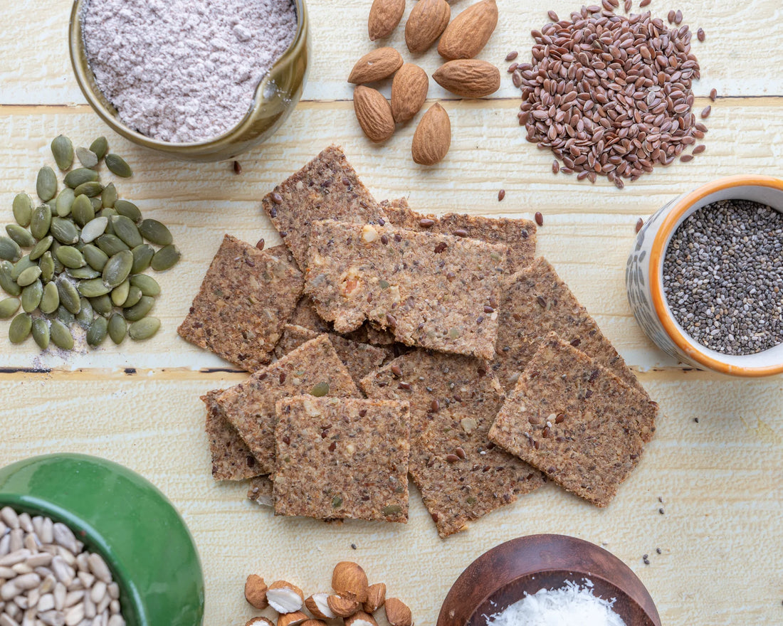 Keto Cracker | Oven Baked - Gluten Free, No Added Preservatives, High In Protein, Keto Friendly &amp;amp; Diabetic Friendly – Bites Of Bliss – 125gm