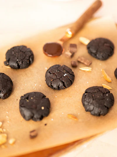 Keto Cookies | Flourless Cookies - Triple Chocolate Cookies - Vegan, Gluten Free &amp;amp; Sugar Free - The Cinnamon Kitchen - (10 Cookies) - 150gm