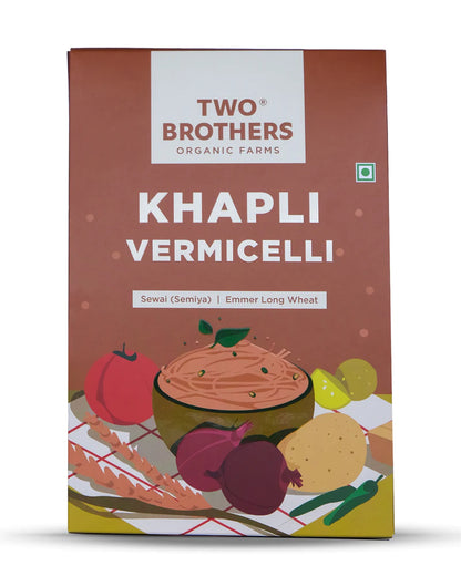 Vermicelli | Khapli Vermicelli - Sewai (Semiya) Emmer Long Wheat - Two Brothers - 150gm