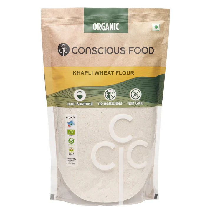 Flour | Khapli Wheat Flour - Pure &amp; Natural - Conscious Food - 500gm