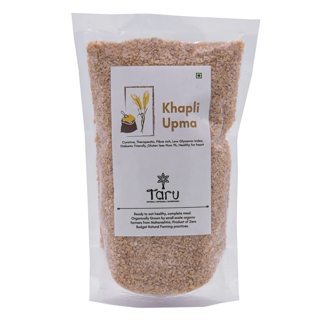 Khapli Upma | Ready To Eat - Complete Meal - Indigenous Wheat Variety - Diabetic Friendly - Taru Naturals - 250g