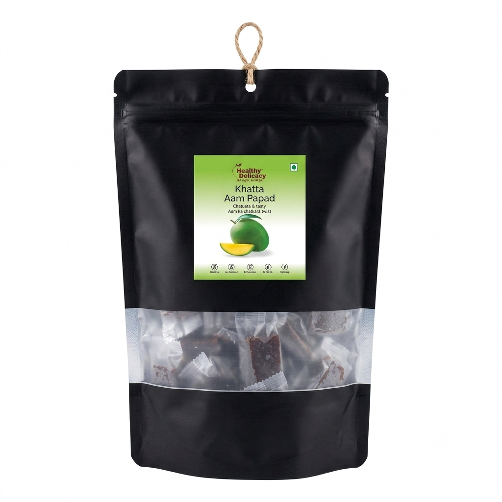 Mango Papad | Khatta Aam Papad  -Gluten Free, High Energy - Zero Cholesterol- No Trans Fat - No Preservative-Healthy Delicacy- 300gm