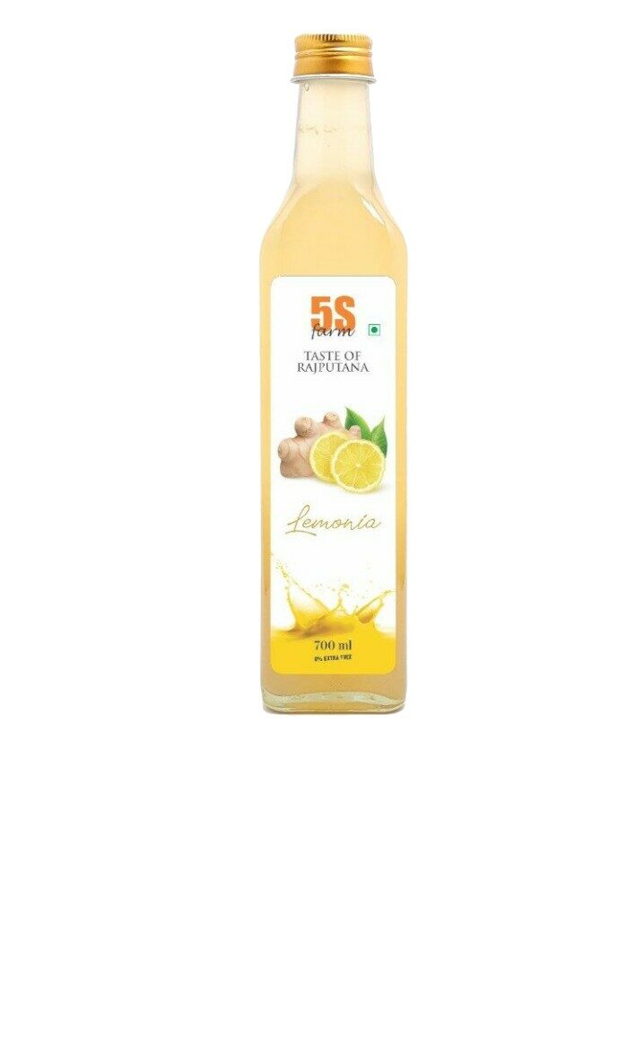 Sharbat | Lemonia – Taste Of Rajputana – No Added Artificial Colors, Distillation &amp;amp; No Added Preservatives – 5S Farm – 700ml