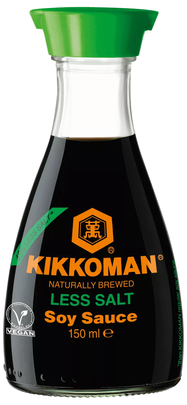 Soy Sauce | 43% Less Salt Soy Sauce – Vegan &amp; No Added Preservatives – Kikkoman – 150ml
