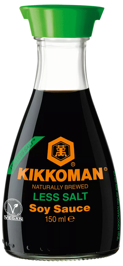 Soy Sauce | 43% Less Salt Soy Sauce – Vegan &amp; No Added Preservatives – Kikkoman – 150ml