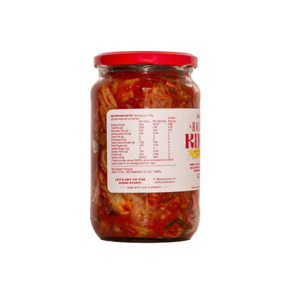 Kimchi | Half Head (Traditional Fermented Napa Cabbage) - Raw - Sour, Spicy &amp;amp; Umami Flavor - Natural - Contains Natural Probiotics, No Added Vinegar &amp;amp; Preservatives - Bombucha - 700gm