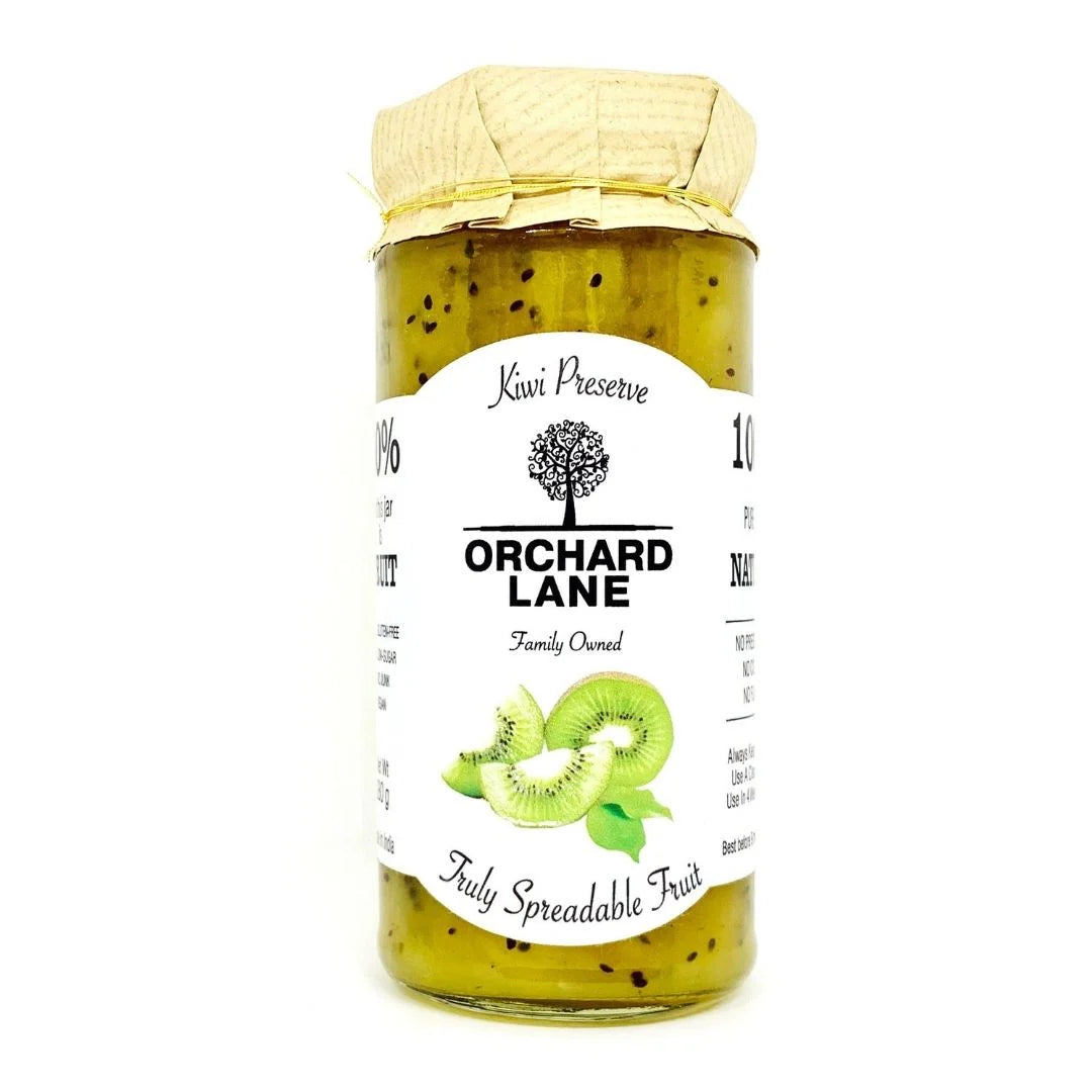 Kiwi Preserve | 80% Fruit - 100% Pure &amp;amp; Natural - No Added Preservatives, Colours Or Flavours - Orchard Lane - 280gm