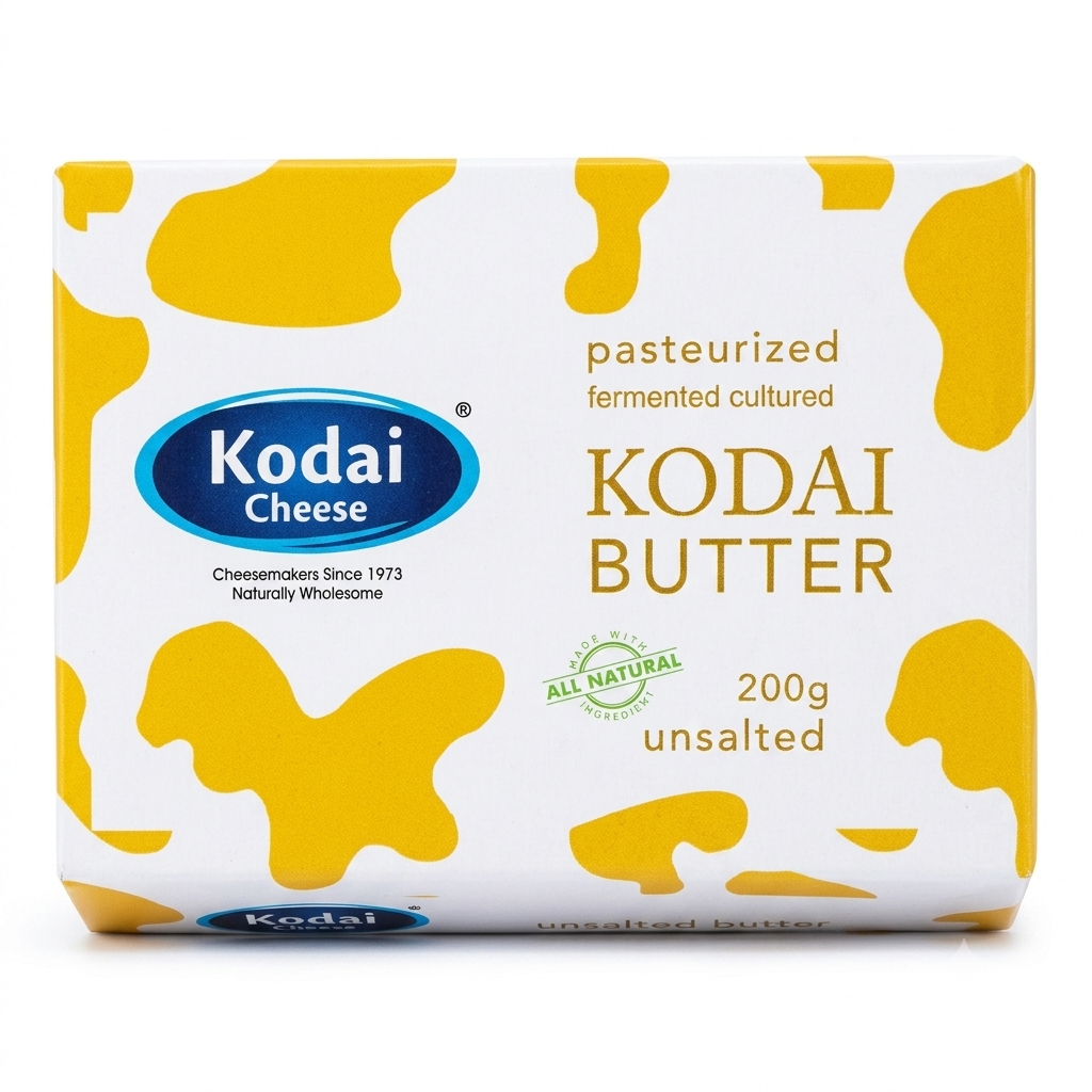 Butter | Kodai Butter (Unsalted) -Pasteurized Fermented Cultured -Natural - Kodai – 200gm
