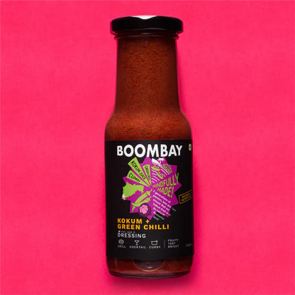 Kokum + Green Chilli (Fruity Tart Bright) - Dressing - Grill, Cocktail, Curry - Natural - Indian  - Gluten Free, No Refined Sugar &amp;amp; No Bad Oil - Boombay - 220gm