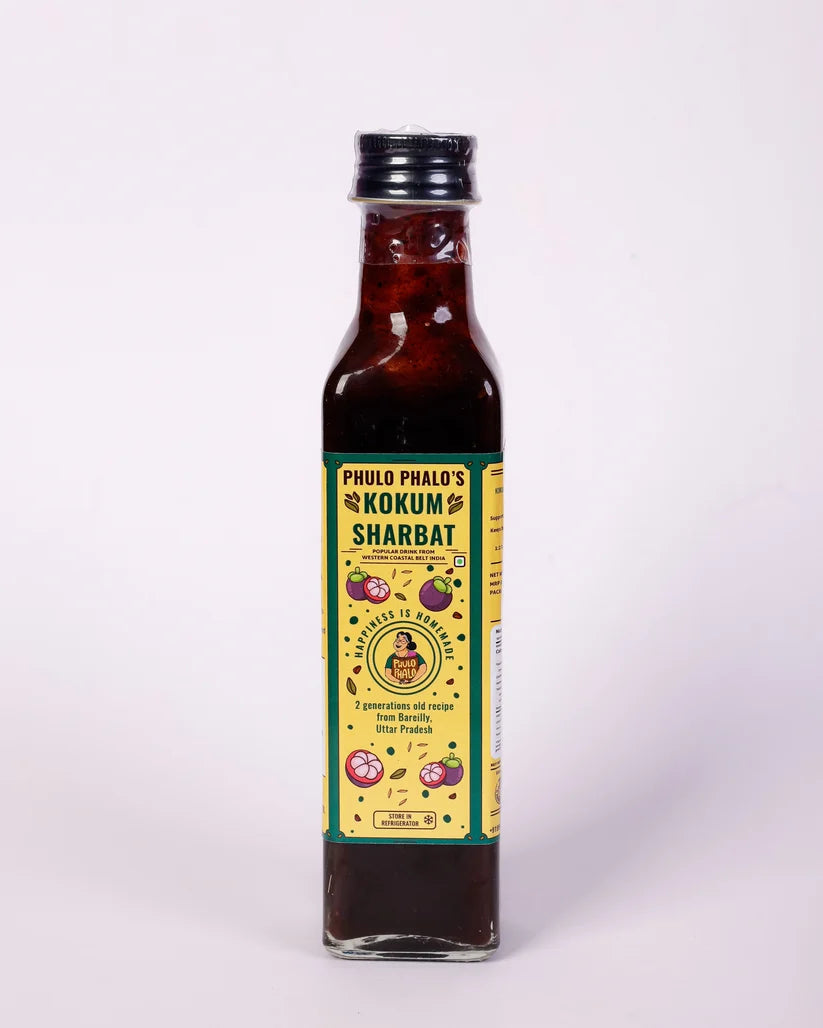 Sharbat | Kokum Sharbat - 100% Handmade - No preservatives, Additives, or Artificial flavors- Phulo Phalo - 250ml