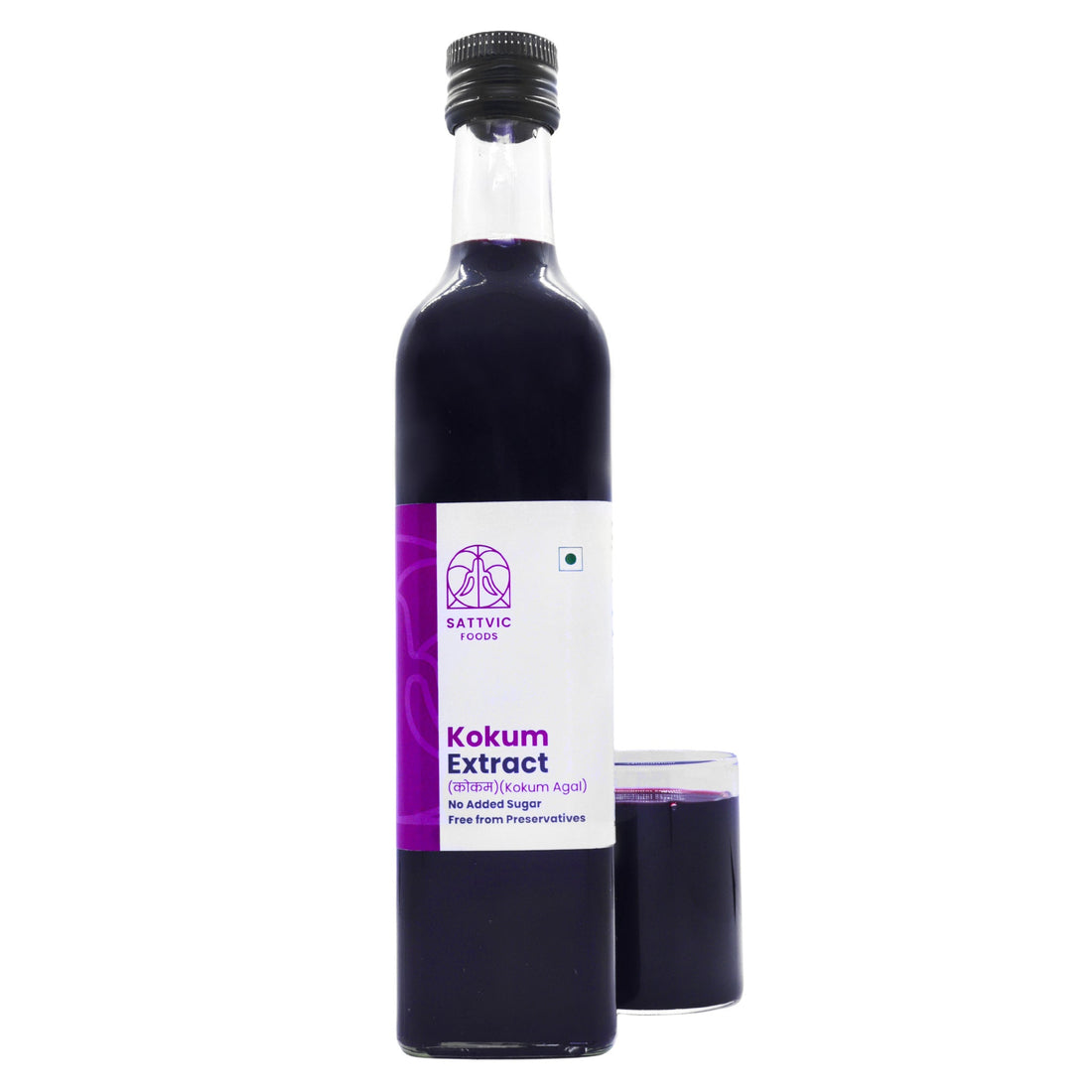Kokum Extract | No Added Sugar &amp; No Added Preservatives - Sattvic Foods - 500ml