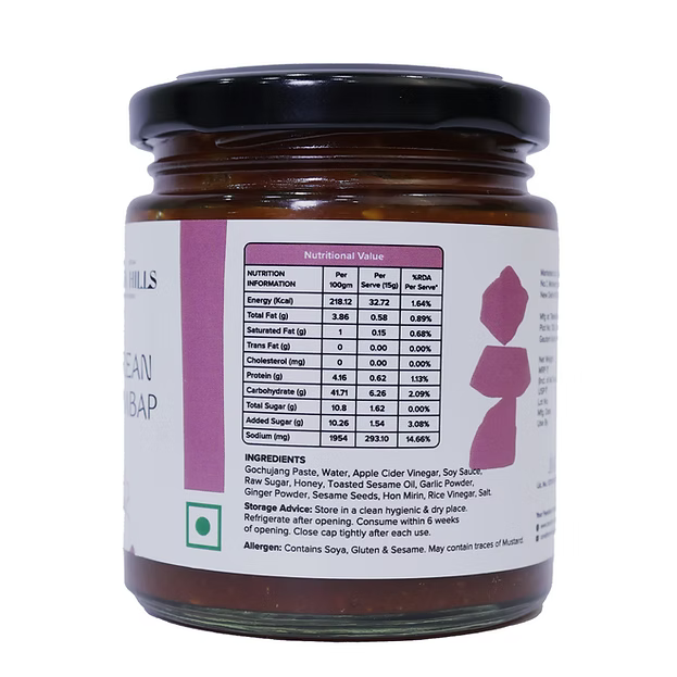 Sauce | Korean Bibimbap Sauce – No Added Preservatives &amp; Additives Free, No Taste Enhancers – Tatva Hills – 180gm