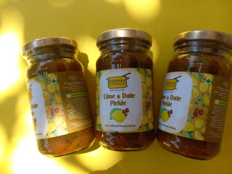 Pickle | Lime &amp; Date Pickle - 100% From Natural Ingredients - No Added Preservatives - Fouziya Cooking - 225gm
