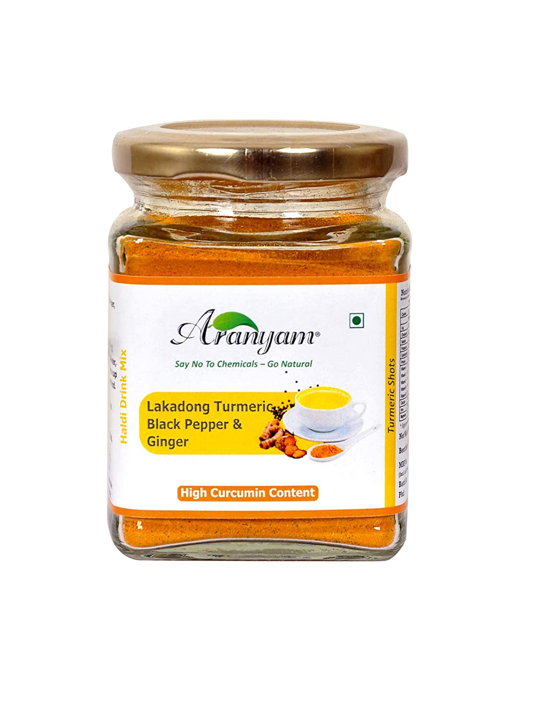 Lakadong Turmeric | Black Pepper &amp;amp; Ginger – Immunity Booster – No Artificial Colors, Additives &amp;amp; No Added Preservatives - Aranyam – 100gm