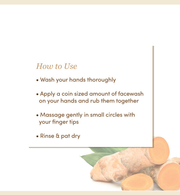 Face Wash | Lavender &amp; Turmeric - Parabens Free, No Synthetic &amp; No Added Chemical - The Earth Reserve - 100ml
