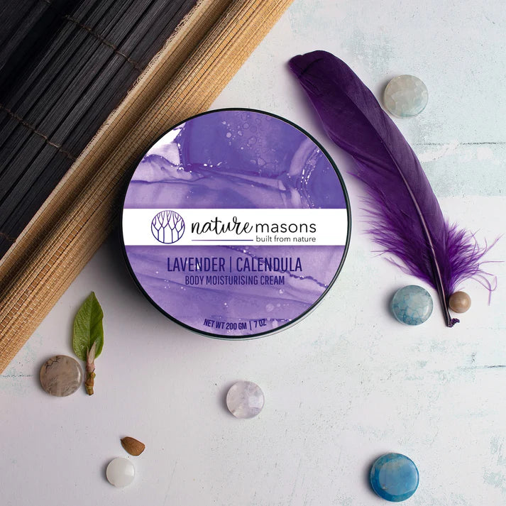 Cream | Body Moisturising Cream - Lavender - Calendula - Certified Organic - Vegan - Nature Masons - 200gm