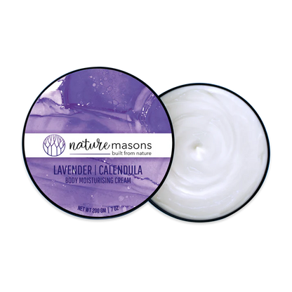 Cream | Body Moisturising Cream - Lavender - Calendula - Certified Organic - Vegan - Nature Masons - 200gm