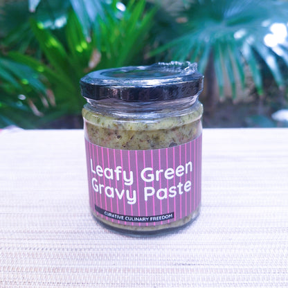 Gravy Paste | Leafy Green Gravy Paste – Made With Cold Pressed Oil &amp; Rice Bran Oil – Vegan, No Added Flavors, Colors, Thickener &amp; No Emulsifiers And Stabilisers – CHEF ZEHN – 200gm