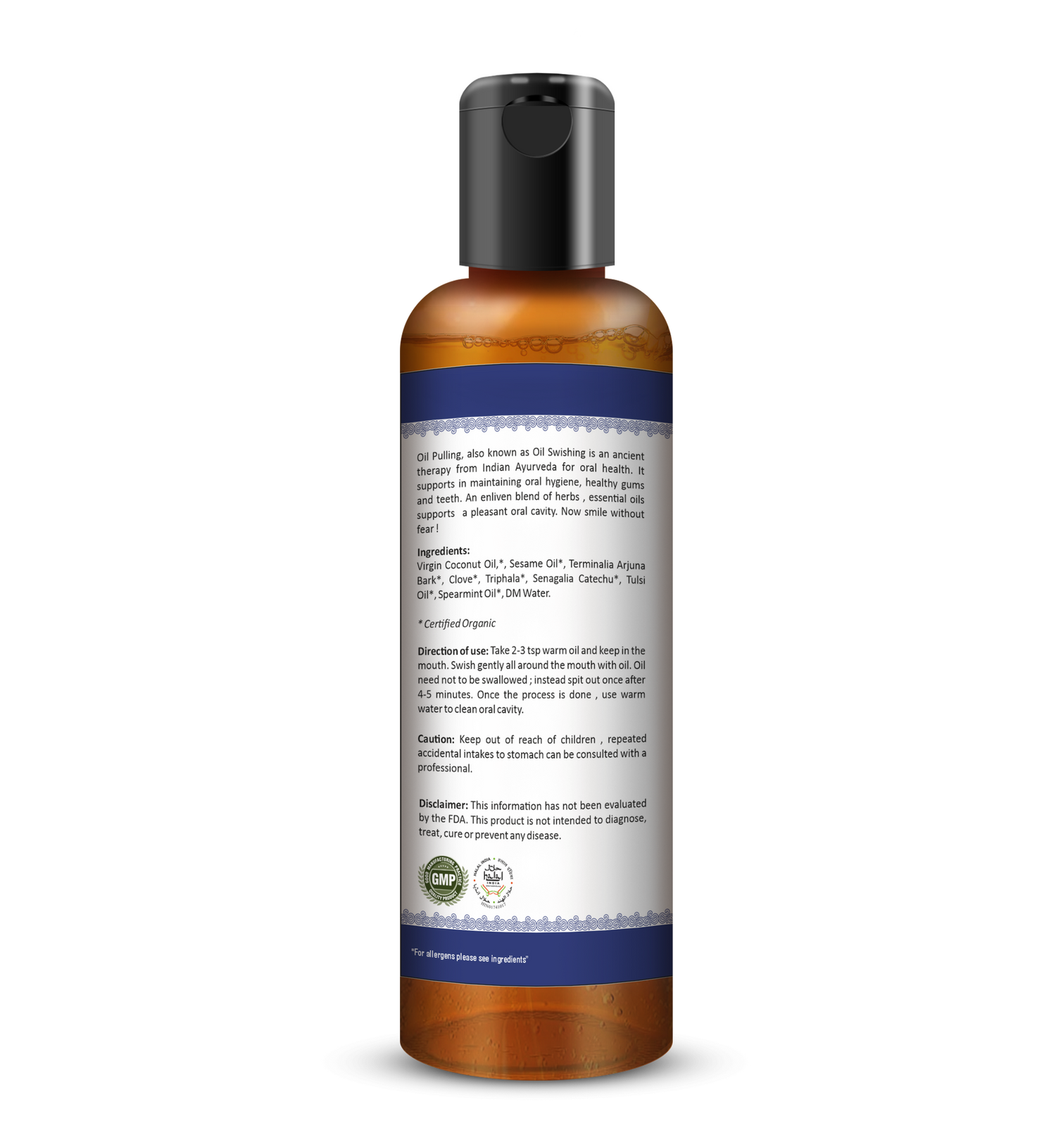 Swish Oil | (For Healthy Teeth &amp;amp; Gums) - USDA Organic - Shivamastu - 200ml