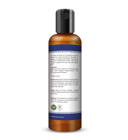 Swish Oil | (For Healthy Teeth &amp;amp; Gums) - USDA Organic - Shivamastu - 200ml