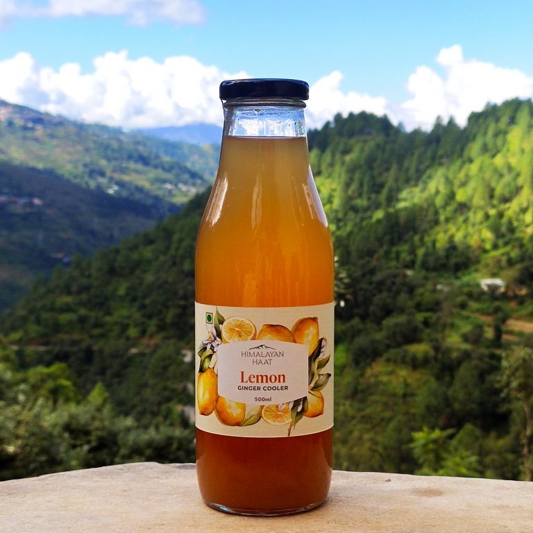 Lemon Ginger Cooler | Hand Pressed Juice - Vegan, No Added Preservatives, Colors Or Flavors & Refined Sugar Free - Himalayan Haat – 500ml