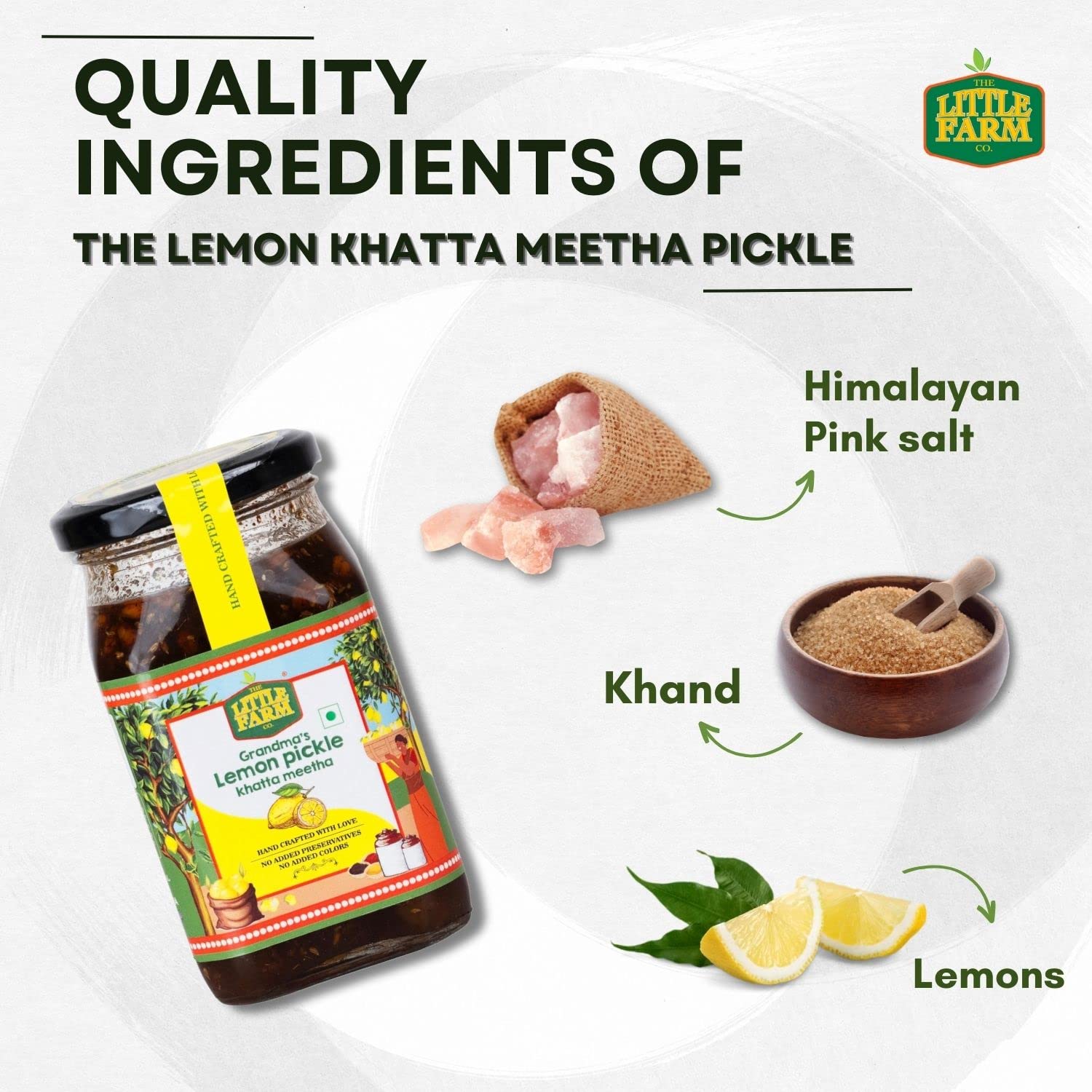 Lemon Khatta Meetha Pickle – The Little Farm – 400gm